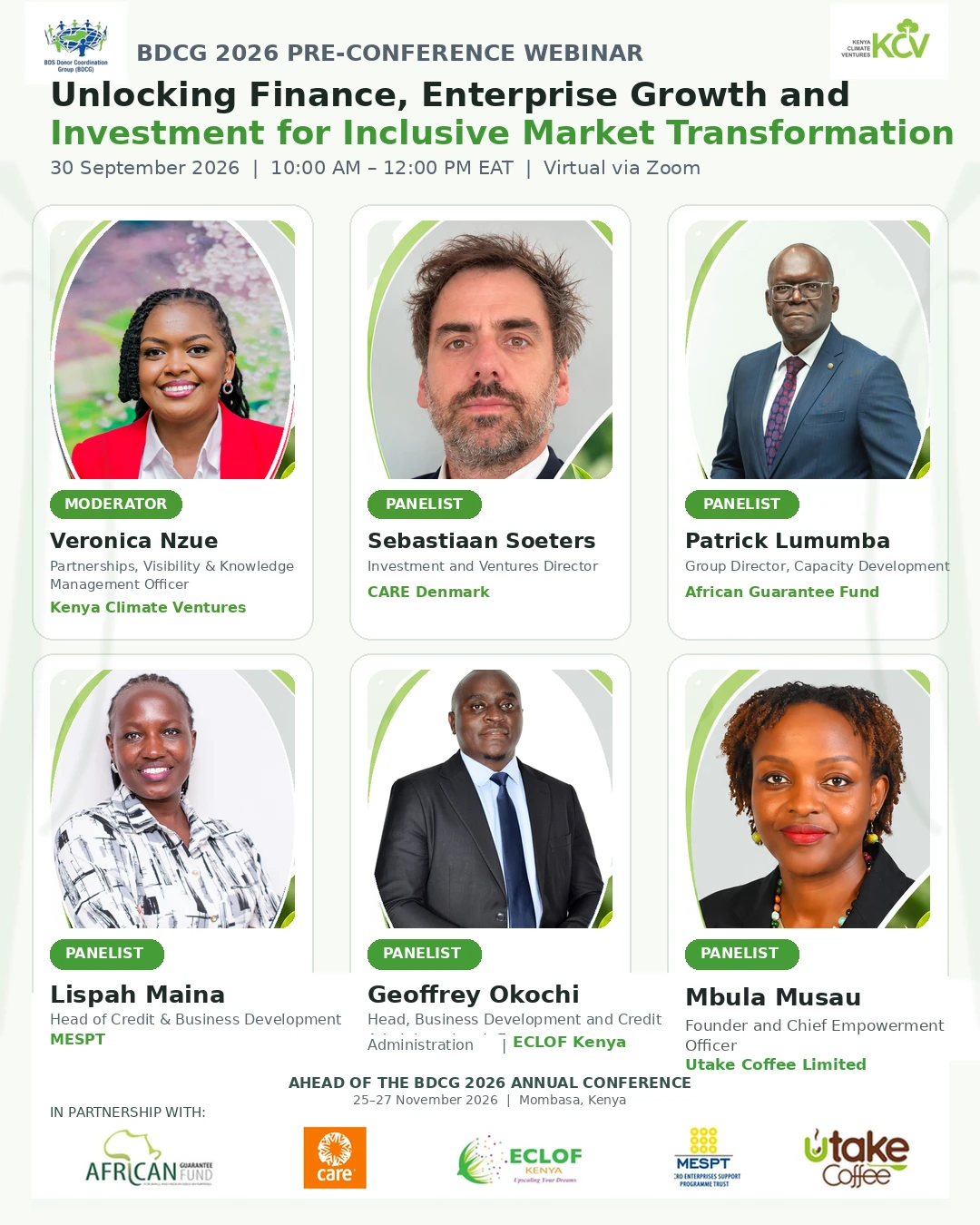 BDCG Webinar 1: Building Climate-Resilient & Competitive Agricultural Market Systems